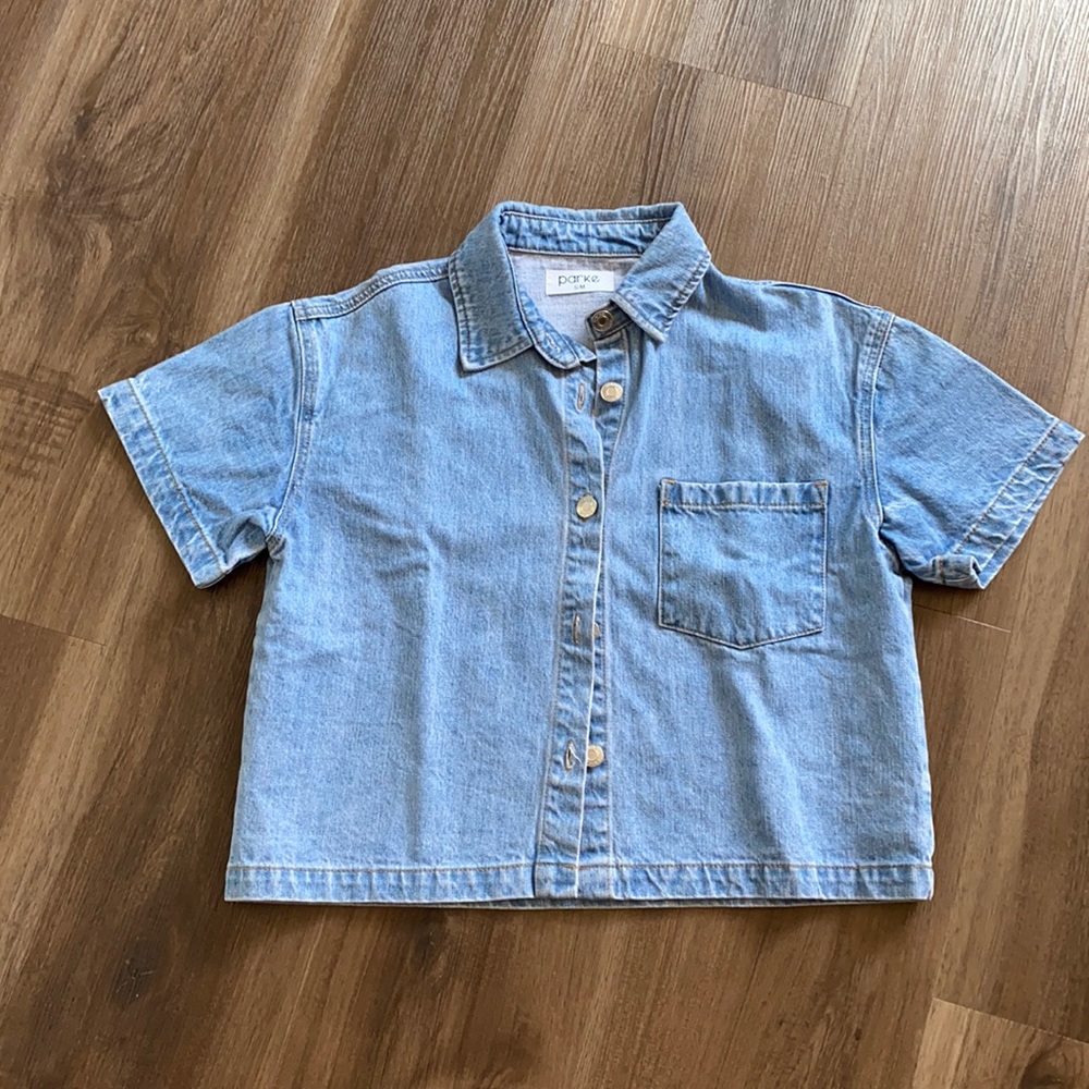 Parke denim shirt/jacket cropped